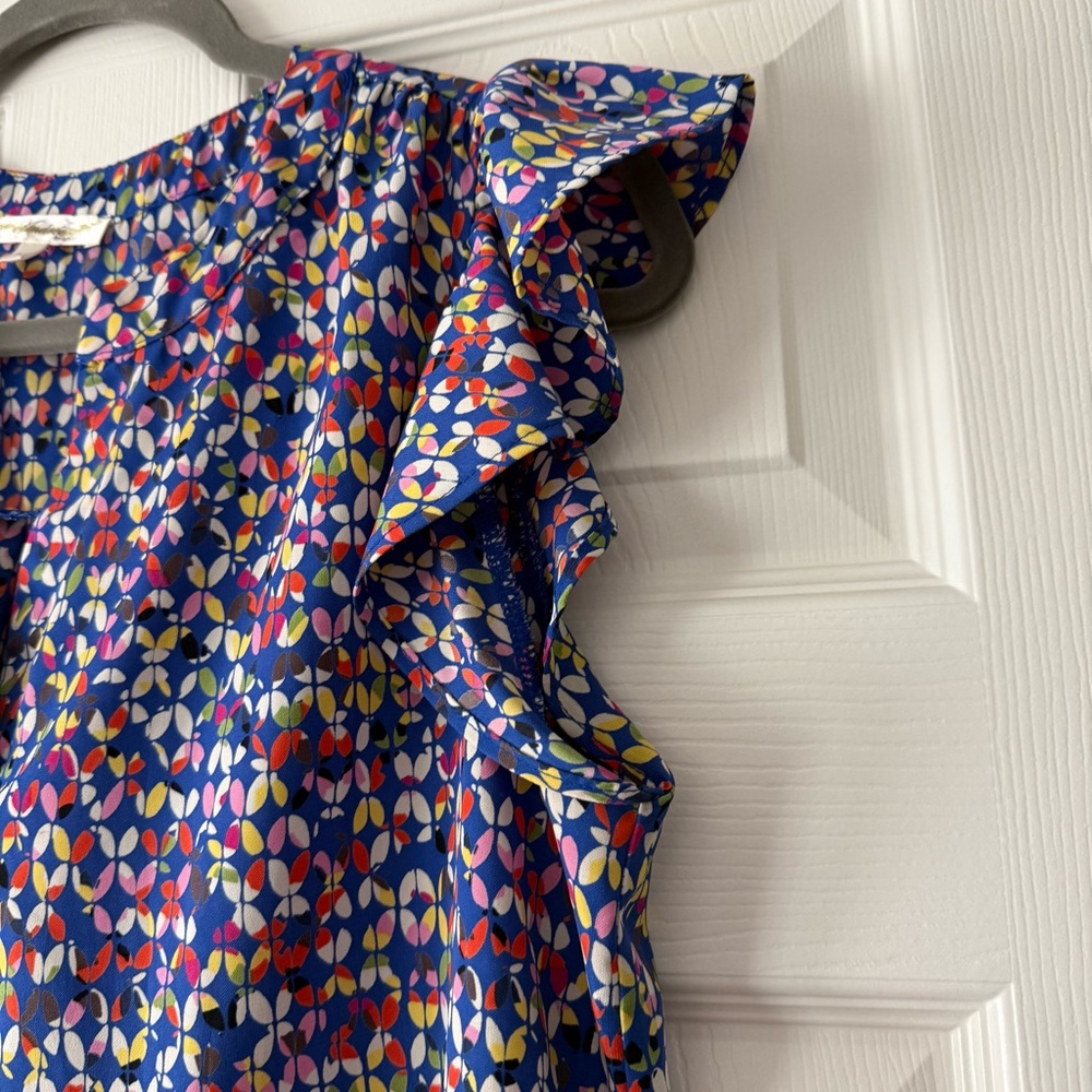 Multicolor Ruffle Sleeve Blouse - Picture 4 of 7